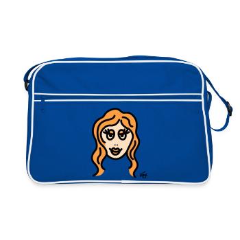 Virgo tall - Retro Bag - blue/white - Front