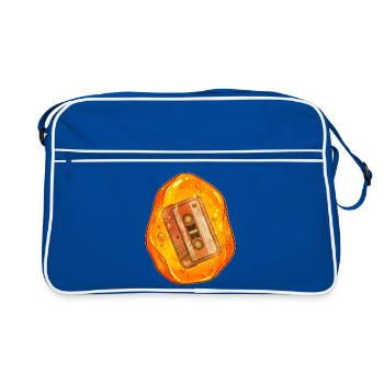 Bande cassette intégrée dans de l’ambre - Sac Retro - bleu/blanc - Devant