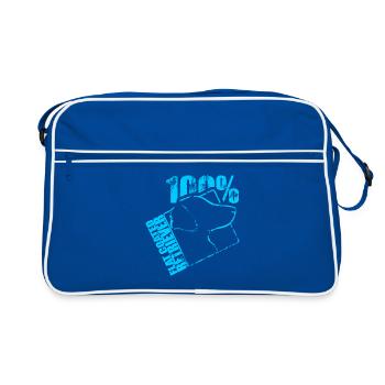 FLAT COATED RETRIEVER 100 - Retro Tasche - Blau/Weiß - Vorne