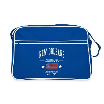 Nouvelle-Orléans - Sac Retro - bleu/blanc - Devant