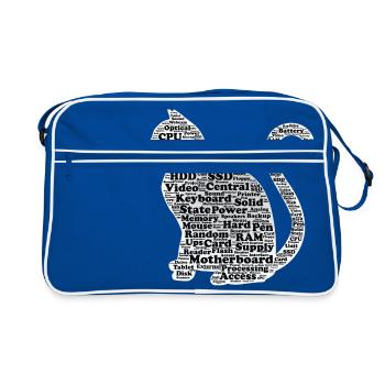 Hardware Cat - Retro Bag - blue/white - Front