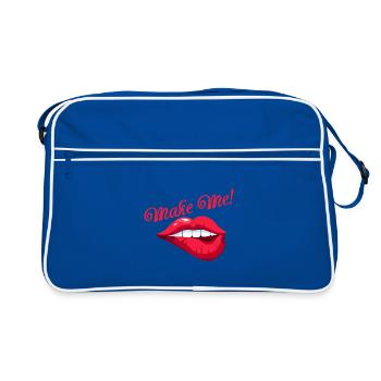 Fais-moi ~ Exclamation mielleuse - Sac Retro - bleu/blanc - Devant