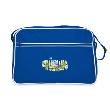 frühling 1 - Retro Tasche - Blau/Weiß - Vorne