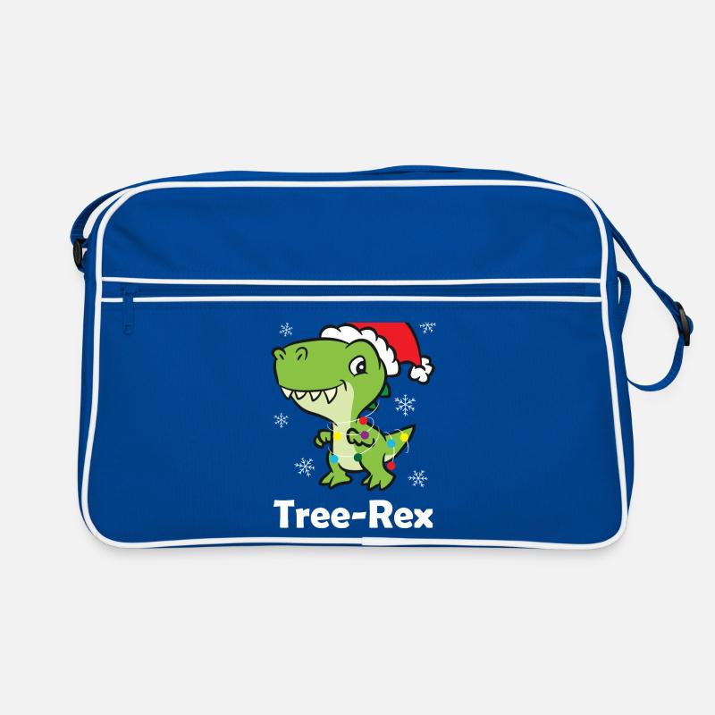 T-Rex - Tree-Rex Lichterkette - Retro Tasche - Blau/Weiß