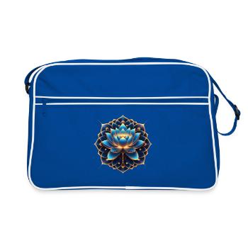 Lotus Harmony -- Beauty in Silence - Retro Bag - blue/white - Front