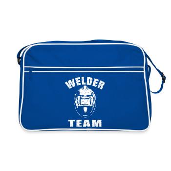 Welder Team Design - Retro Bag - blue/white - Front