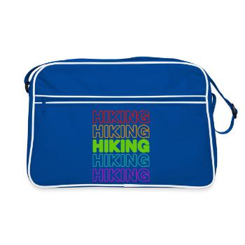 Mountain Hiking Hiking Saying Climbing Hike - Retro Bag - blue/white - Front