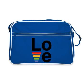 Chemise d’amour arc-en-ciel LGBT - Sac Retro - bleu/blanc - Devant
