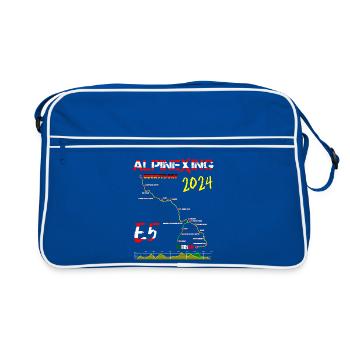 E5 Oberstdorf Meran 2024 - Retro Tasche - Blau/Weiß - Vorne
