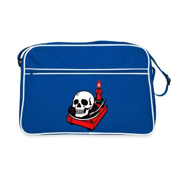 Black metal - Retro Bag - blue/white - Front