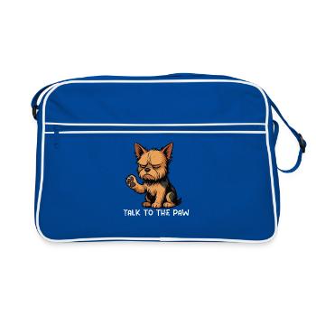 Talk to the Paw Yorkshire Terrier Yorkie Yorkies - Retro Bag - blue/white - Front