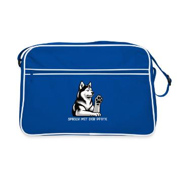Husky Huskies Propriétaires de Husky Propriétaires de Husky Fans de Husky - Sac Retro - bleu/blanc - Devant