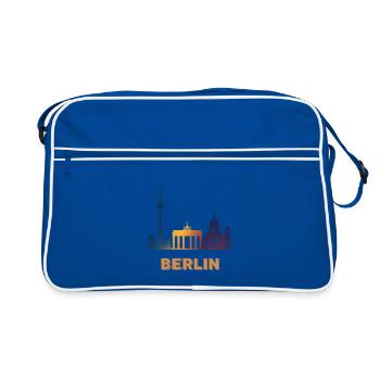 Dégradé de la ligne d’horizon de Berlin - Sac Retro - bleu/blanc - Devant