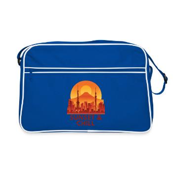 Sunset City Tranquility - Retro Bag - blue/white - Front