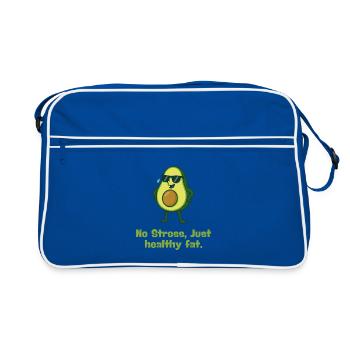 avocat relax graisse saine dessin animé - Sac Retro - bleu/blanc - Devant
