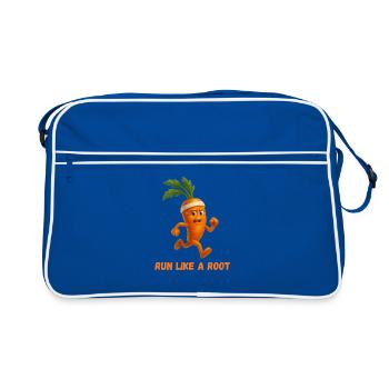Run like a carrot - Retro Bag - blue/white - Front
