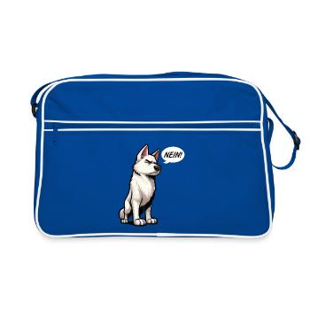 Pas de bergers blancs, bergers bergers - Sac Retro - bleu/blanc - Devant