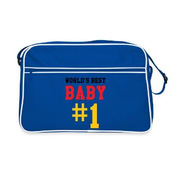 Meilleur bébé - Naissance - Enfant - Sac Retro - bleu/blanc - Devant