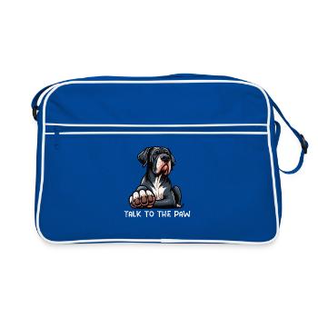 Parle au Paw Great Dane - Sac Retro - bleu/blanc - Devant