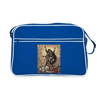 Kali, the wrathful protector - Retro Bag - blue/white - Front