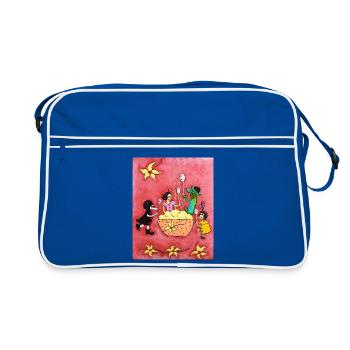 Vanilla pudding - Retro Bag - blue/white - Front