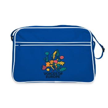 Voices of Europe – Colour map of Europe - Retro Bag - blue/white - Front