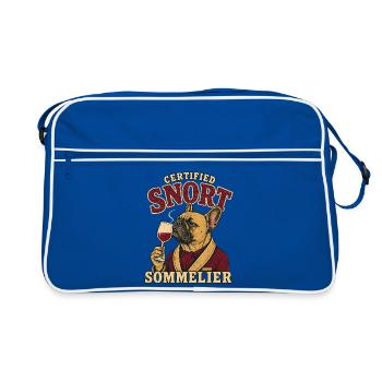 Sommelier Snort certifié Bouledogue français - Sac Retro - bleu/blanc - Devant