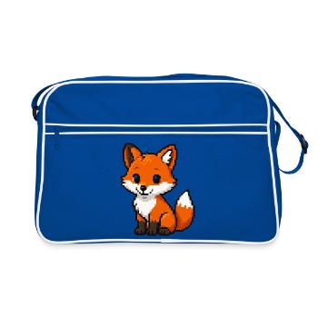 Retro Pixel Fox Cuddly Fox - Retro Bag - blue/white - Front