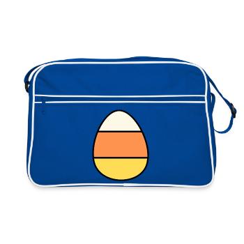 Zuckermais - Retro Tasche - Blau/Weiß - Vorne