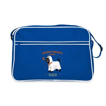 Ghost Pup Bäckerei-Tee - Retro Tasche - Blau/Weiß - Vorne