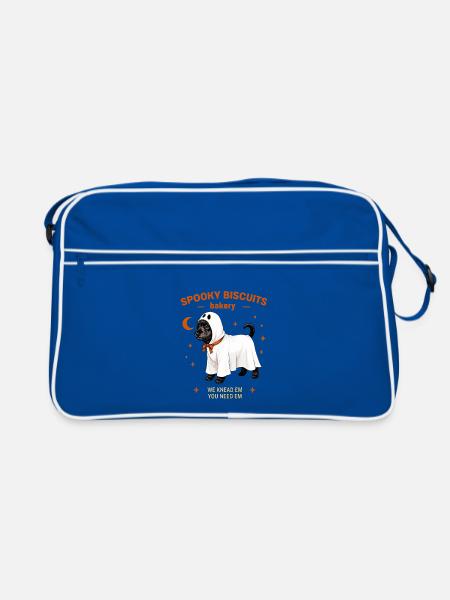 Ghost Pup Bäckerei-Tee - Retro Tasche - Blau/Weiß