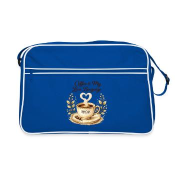 coffe_ist_my_live_language - Retro Bag - blue/white - Front