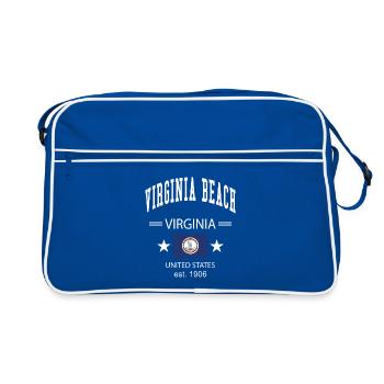 Plage de Virginie - Sac Retro - bleu/blanc - Devant