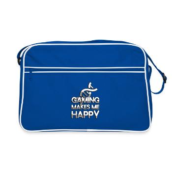 LE JEU ME REND HEUREUX + ADN - Gaming - Sac Retro - bleu/blanc - Devant