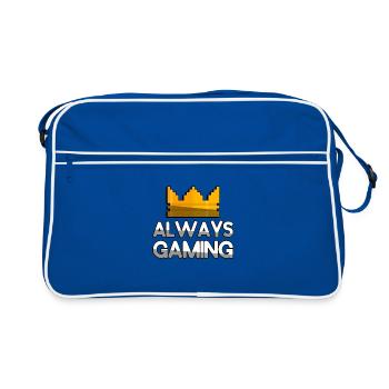 ALWAYS GAMING + King Crown - Gaming - Retro Bag - blue/white - Front