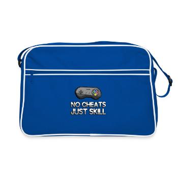 NO CHEATS JUST SKILL + SNES Controller - Gaming - Retro Bag - blue/white - Front