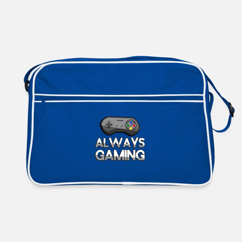ALWAYS GAMING + SNES Controller - Gaming - Retro Tasche - Blau/Weiß
