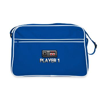 PLAYER 1 + NES Controller - Gaming - Retro Tasche - Blau/Weiß - Vorne