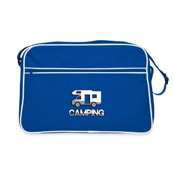 CAMPING + Caravan - Camping - Retro Bag - blue/white - Front
