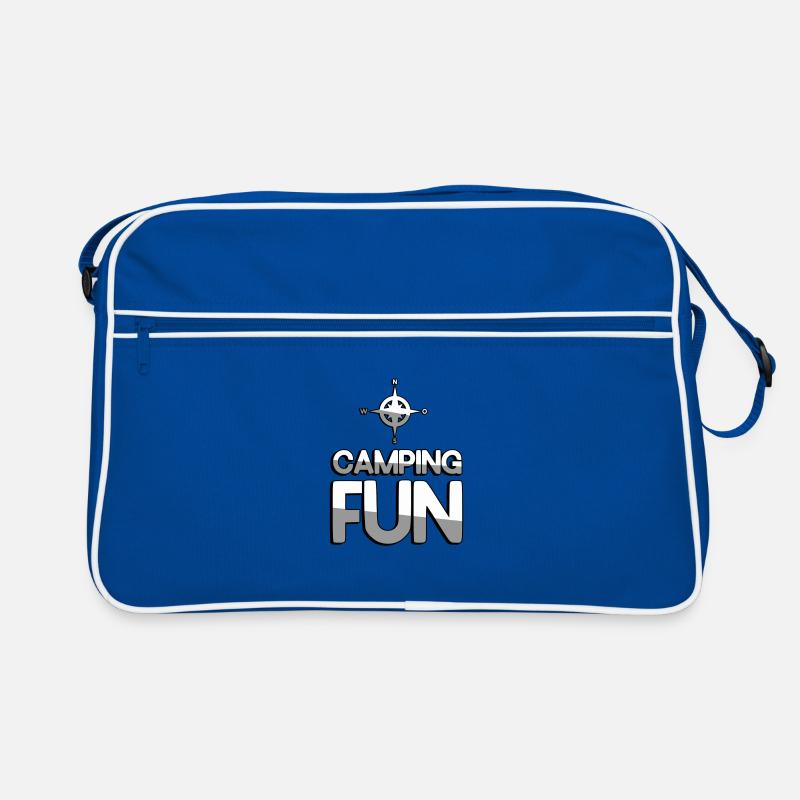 CAMPING FUN + Kompass - Camping Retro Tasche