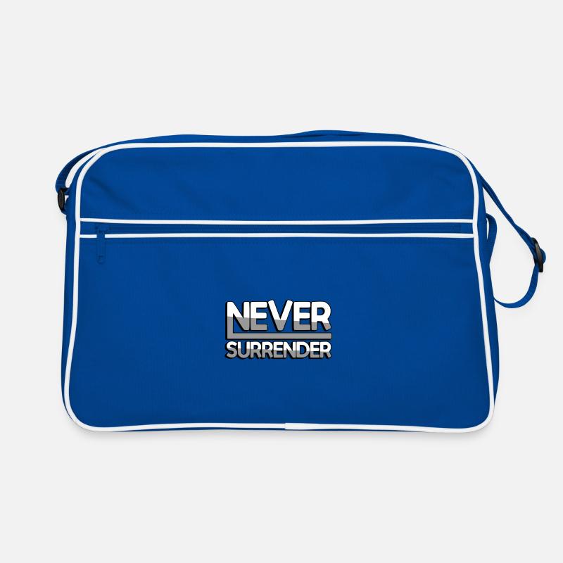 NEVER SURRENDER (Weiß) - Gaming Retro Tasche