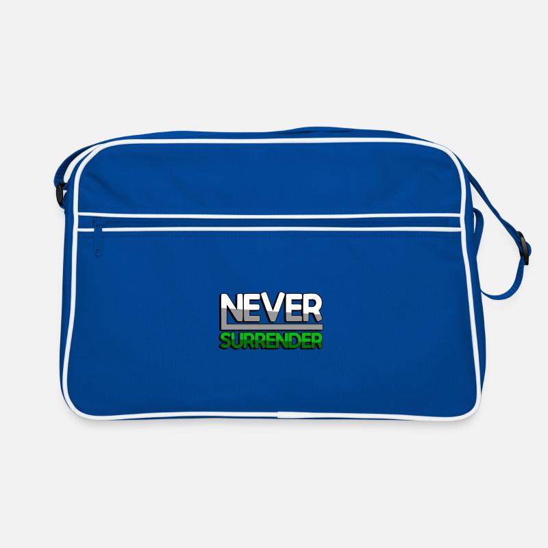 NEVER SURRENDER (Grün) - Gaming Retro Tasche