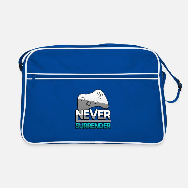 NEVER SURRENDER (Türkis) + Controller - Gaming Retro Tasche
