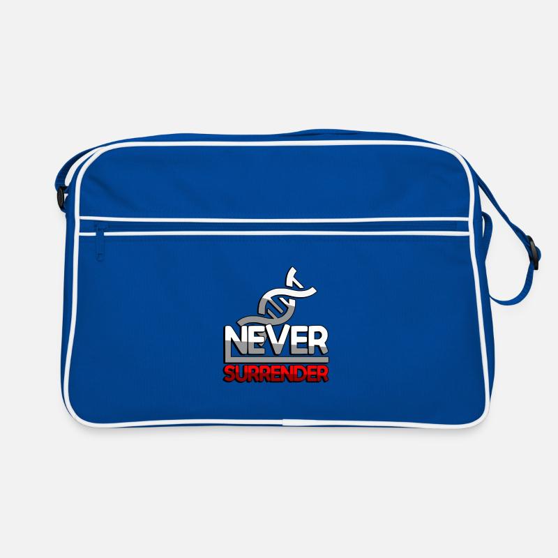 NEVER SURRENDER (Rot) + DNA - Gaming Retro Tasche
