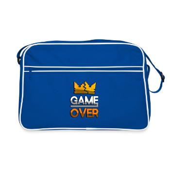 GAME OVER (Orange) + King Crown - Gaming - Retro Bag - blue/white - Front