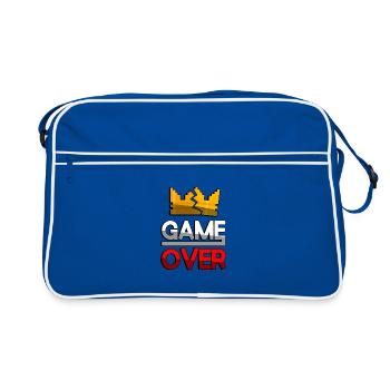 GAME OVER (Red) + King Crown - Gaming - Retro Bag - blue/white - Front