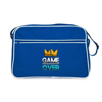 GAME OVER (Turquoise) + King Crown - Gaming - Retro Bag - blue/white - Front