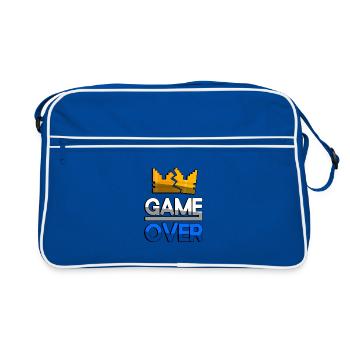 GAME OVER (Blue) + King Crown - Gaming - Retro Bag - blue/white - Front