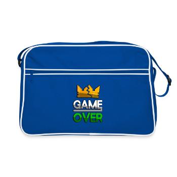 GAME OVER (Green) + King Crown - Gaming - Retro Bag - blue/white - Front