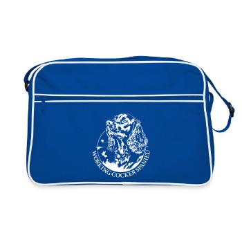 Cocker de travail Spaniel Chiens de chasse Chiens Wilsigns - Sac Retro - bleu/blanc - Devant